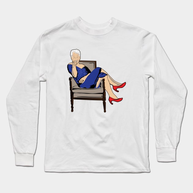 BIll Clinton In Blue Dress Long Sleeve T-Shirt by CabalCollection